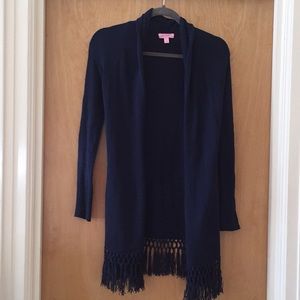 Lilly Pulitzer “Tatum” fringe cardigan